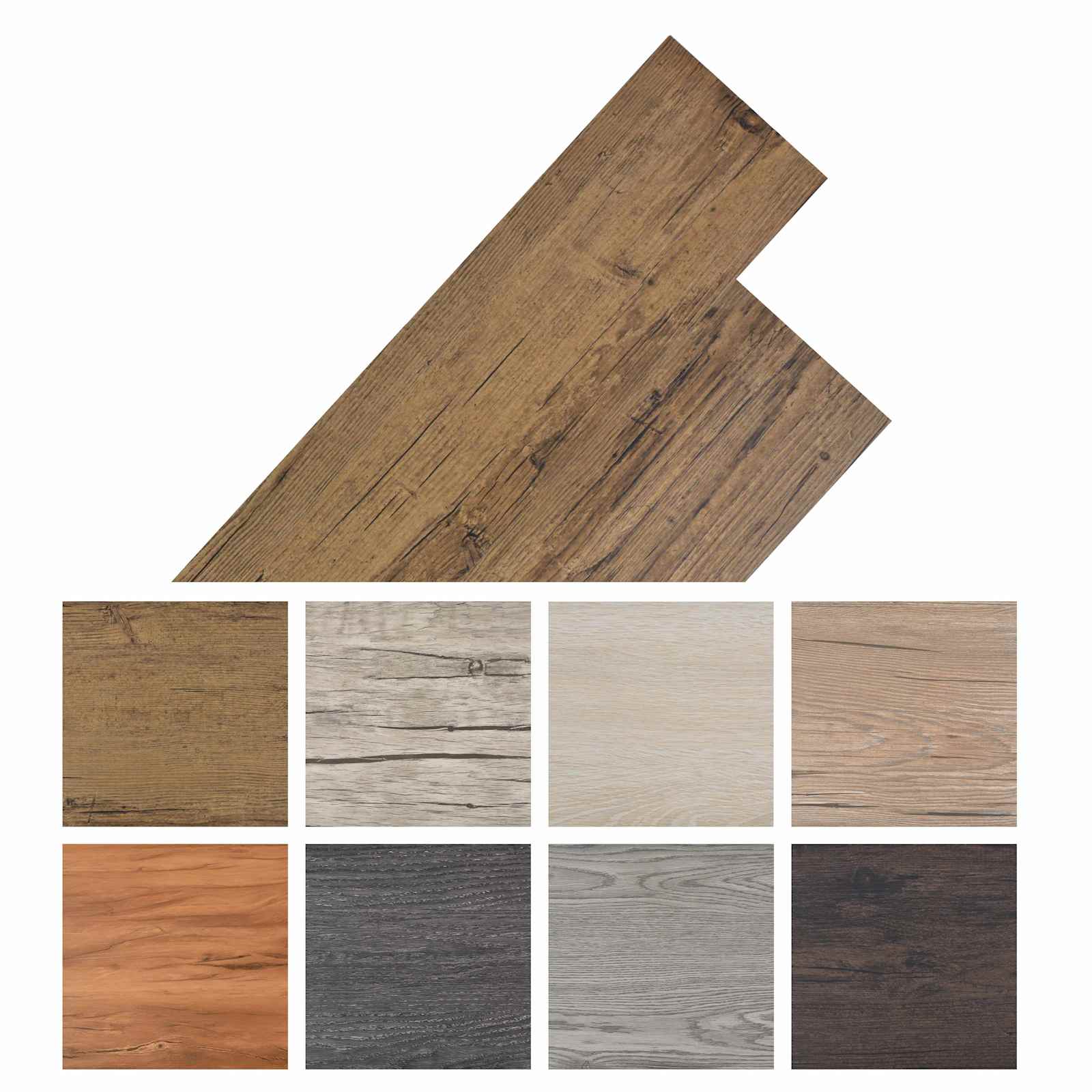 Laminas de Suelo de PVC Autoadhesivas 30,5 x 61 cm 28 pcs PVC