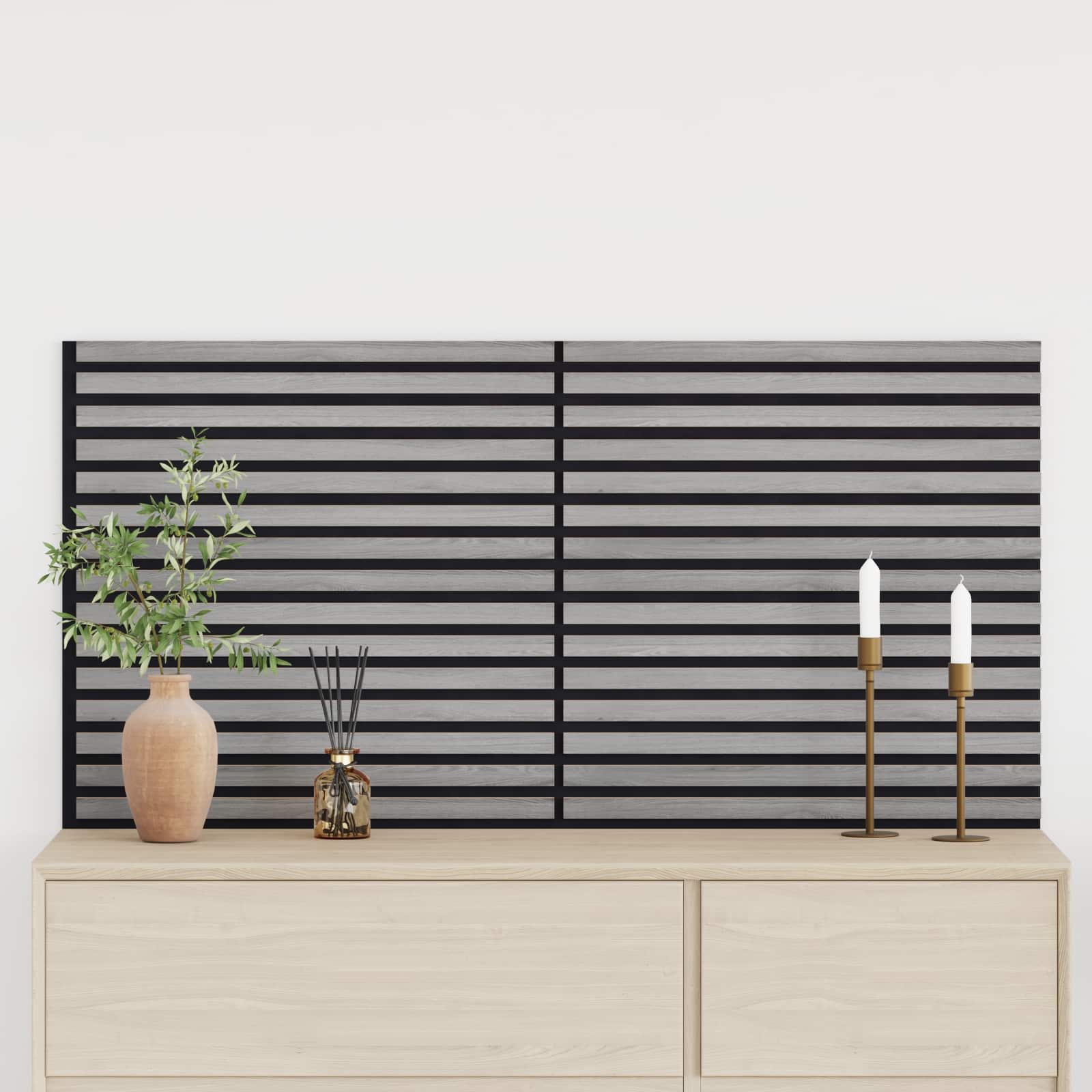 Paneles de pared 2 pcs Gris 60,5 x 60 cm