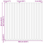 Paneles de pared 2 pcs Gris 60,5 x 60 cm