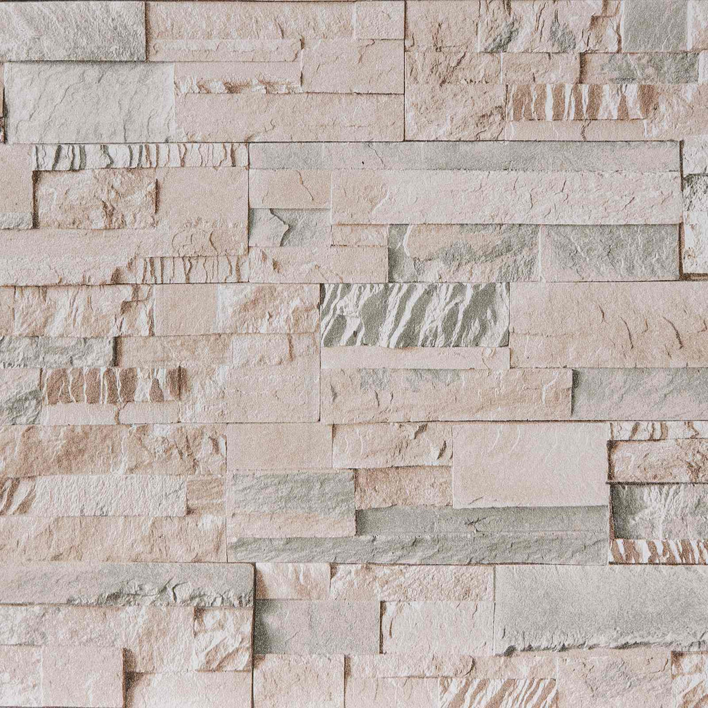3D Beige Stone Wallpaper 10 x 0.53 m Non-woven fabric