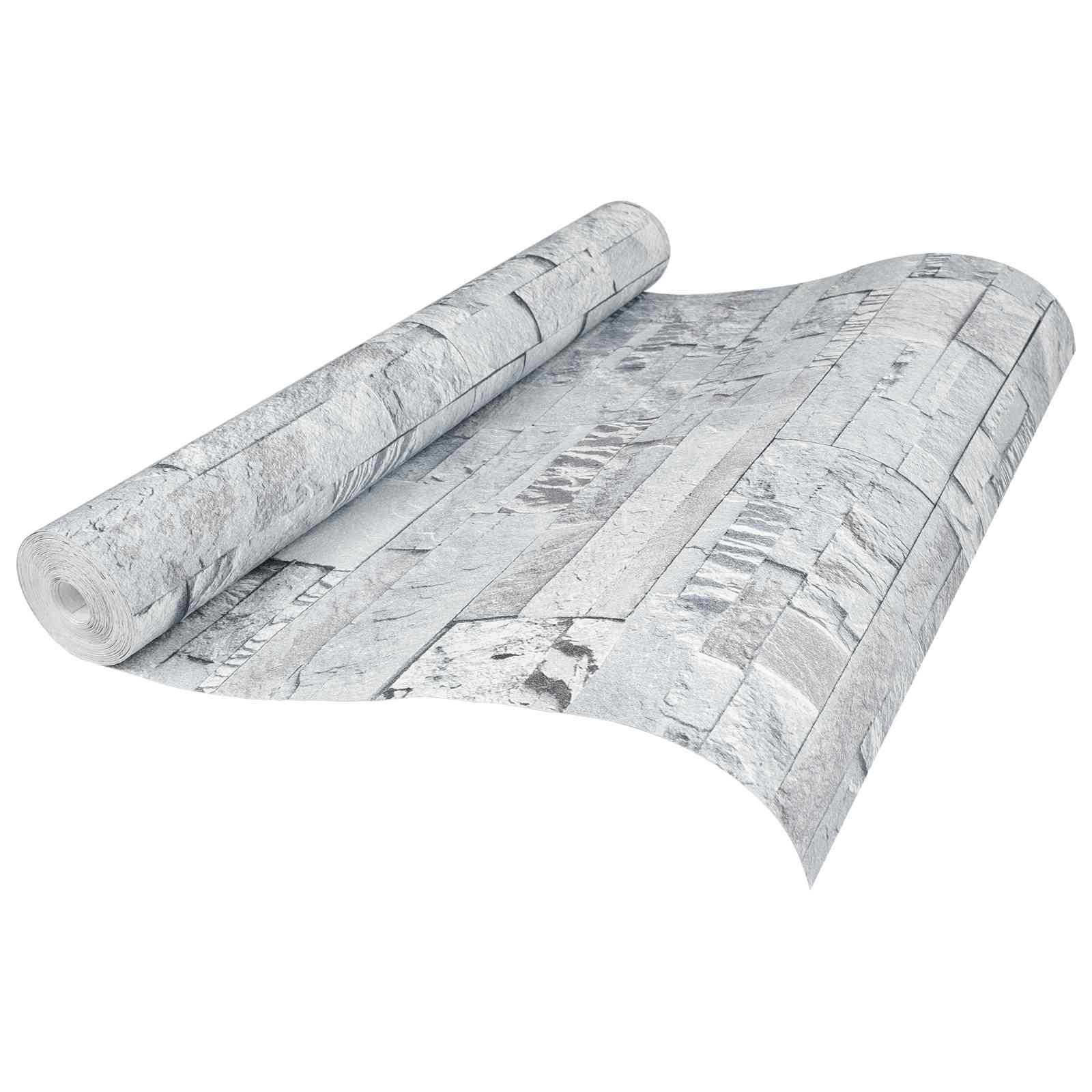 Papel tapiz 3D de piedra Beige 10 x 0,53 m Tela no tejida
