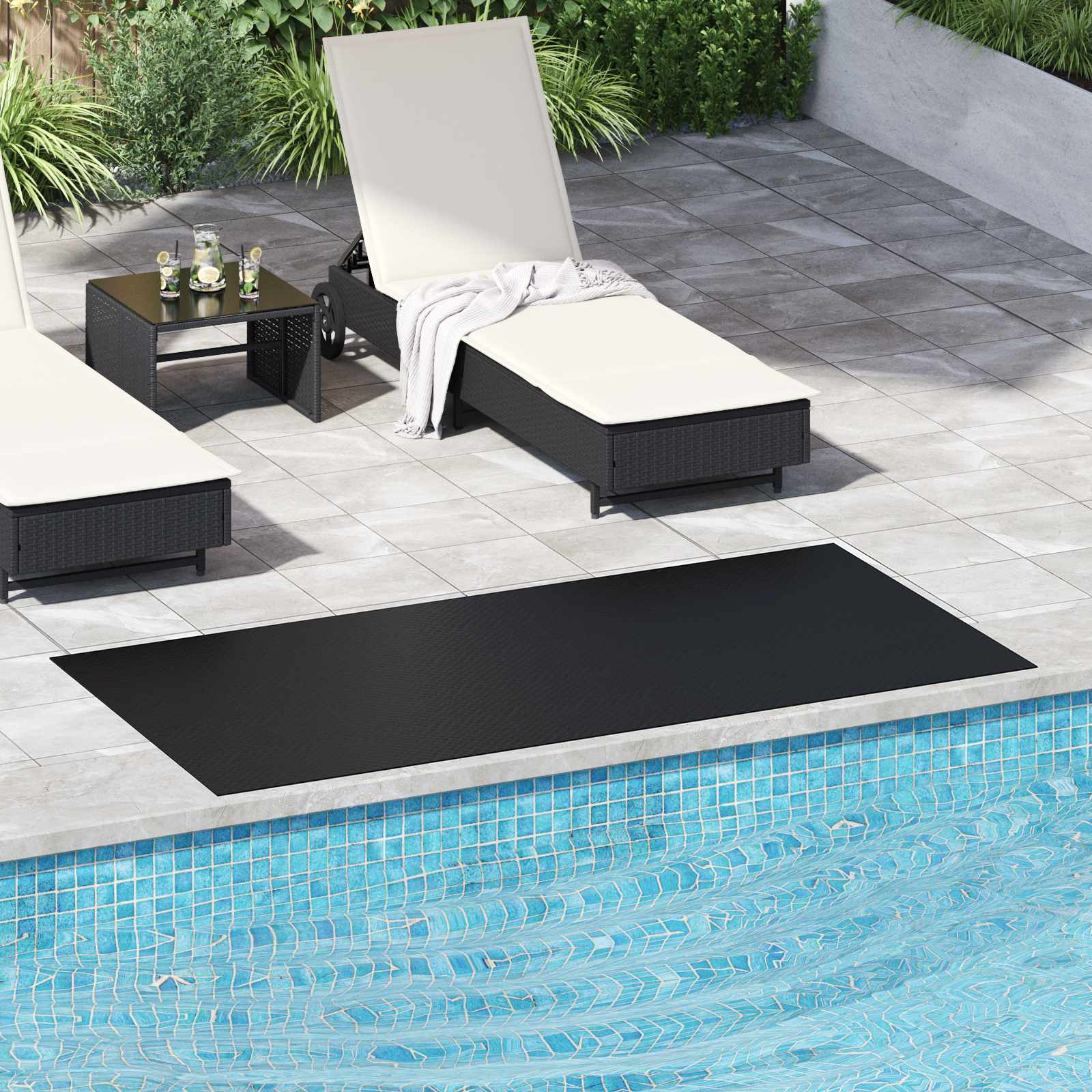 Alfombra para el suelo Negro 1 x 2 m Goma