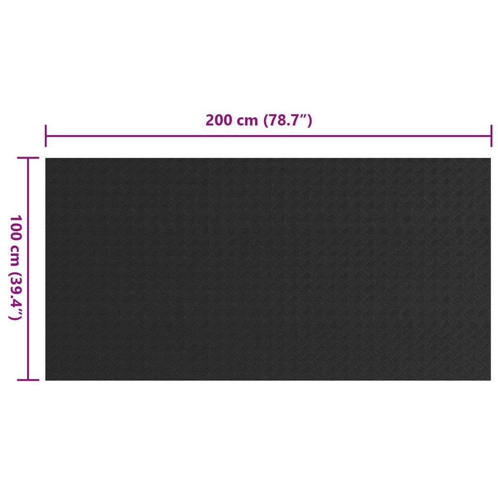 Alfombra para el suelo Negro 1 x 2 m Goma