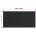 Alfombra para el suelo Negro 1 x 2 m Goma