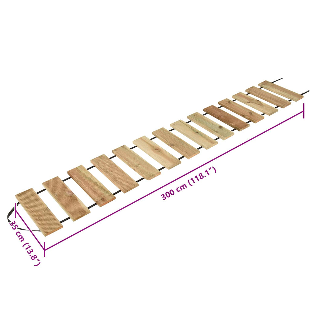 Rollo de decking Natural 35 x 300 cm Madera de pino impregnada