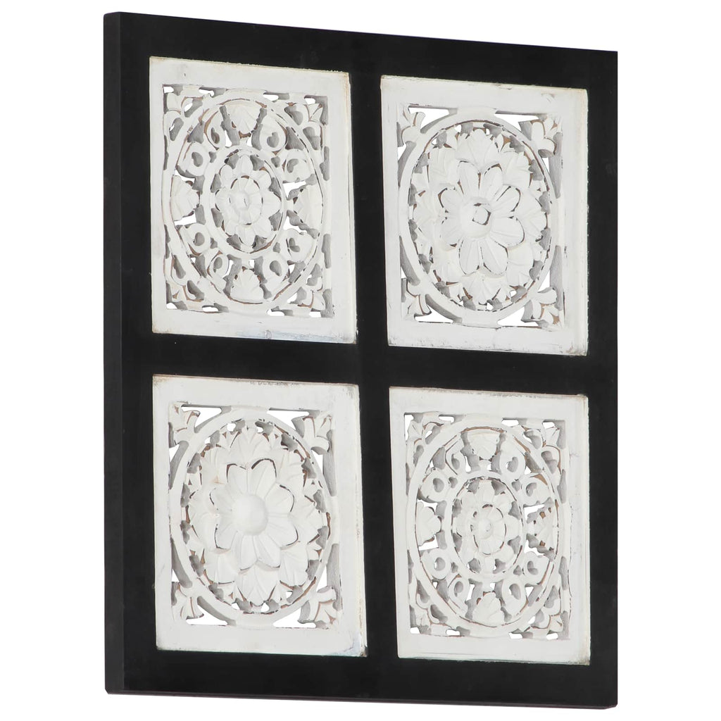 Decoración artística Negro y 40 x 40 x 1,5 cm