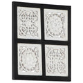 Decoración artística Negro y 40 x 40 x 1,5 cm