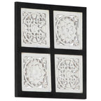 Decoración artística Negro y 40 x 40 x 1,5 cm