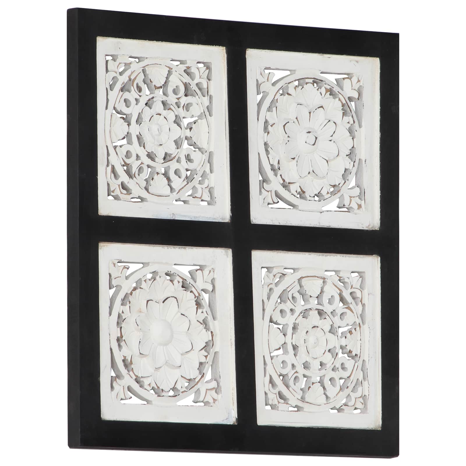 Decoración artística Negro y 40 x 40 x 1,5 cm