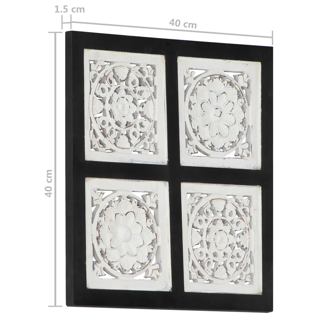 Decoración artística Negro y 40 x 40 x 1,5 cm