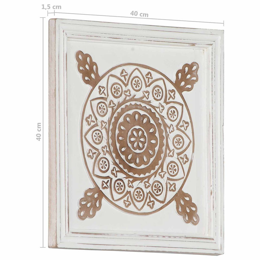 Decoración artística 2 pcs Marrón y 40 x 40 x 1,5 cm