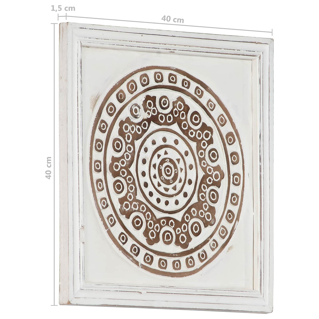 Decoración artística 2 pcs Marrón y 40 x 40 x 1,5 cm
