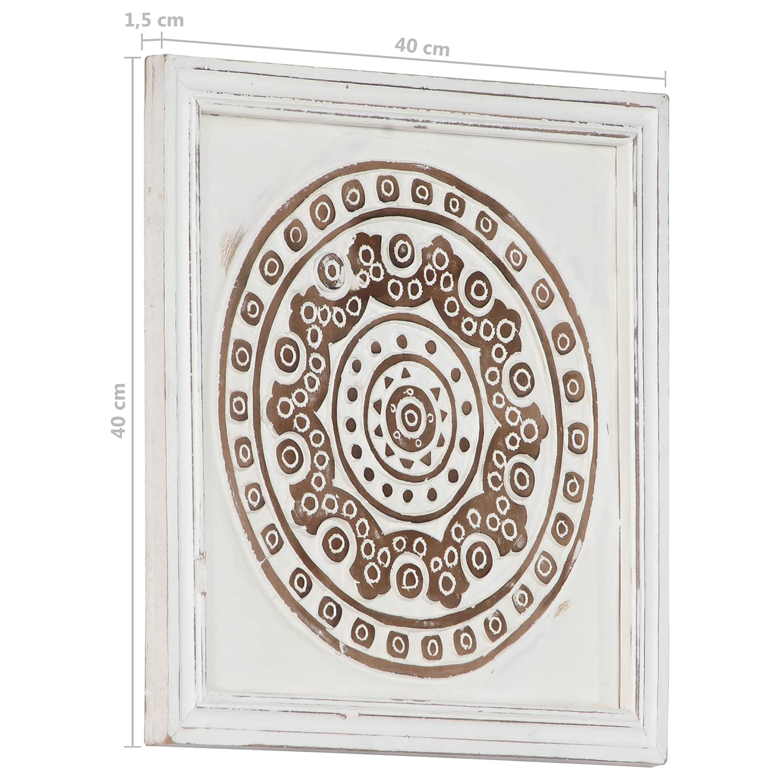 Decoración artística 2 pcs Marrón y 40 x 40 x 1,5 cm