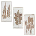 Decoración artística 3 pcs Marrón y 40 x 40 x 1,5 cm