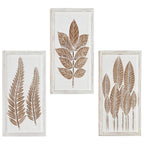 Decoración artística 3 pcs Marrón y 40 x 40 x 1,5 cm