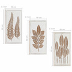 Decoración artística 3 pcs Marrón y 40 x 40 x 1,5 cm