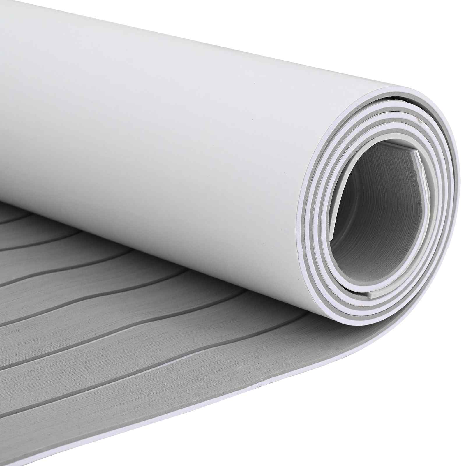 Alfombra para Barcos Gris claro y blanco. 240 x 60 cm EVA