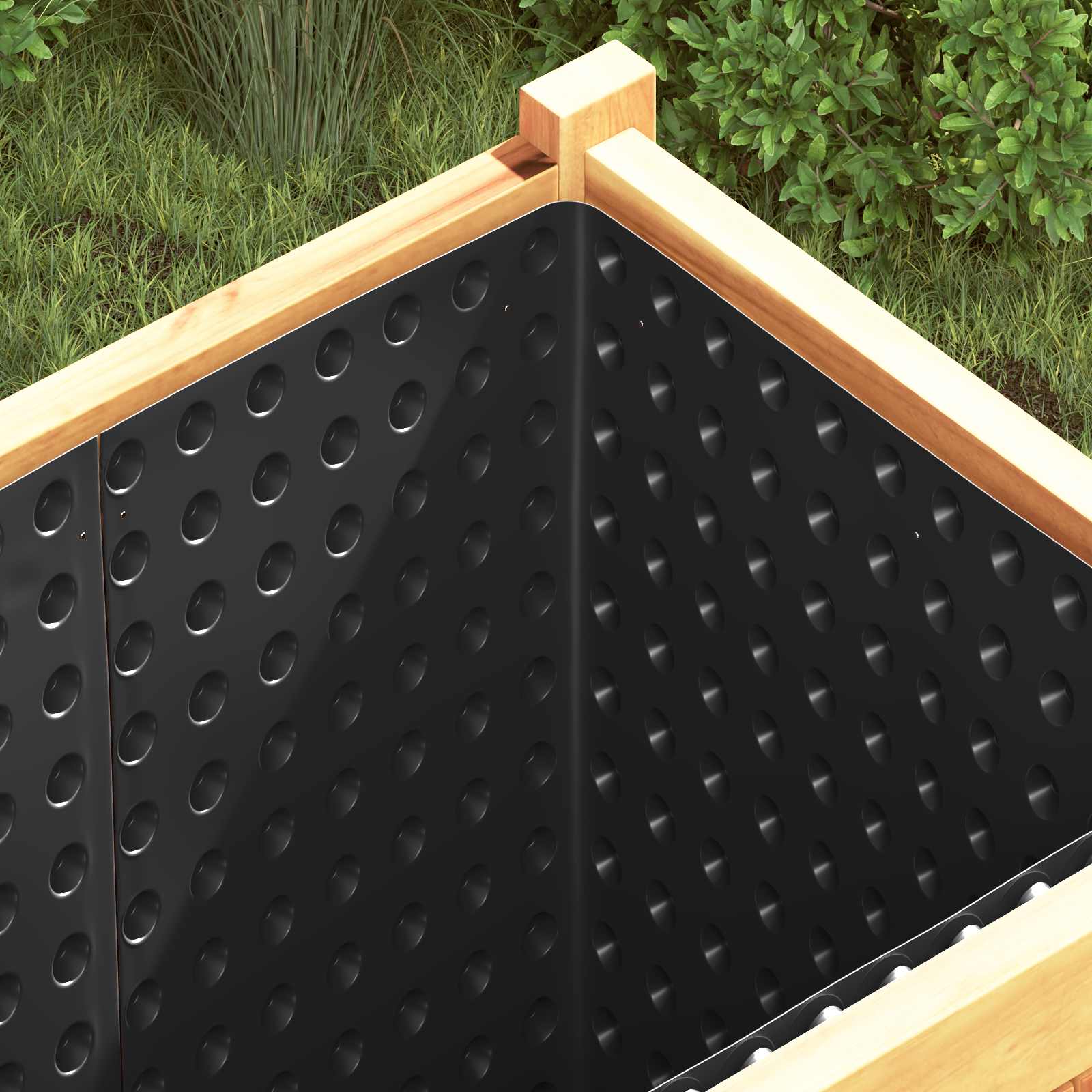 Drainage Channel Sheet 2 pcs Black 0.5 x 20 m HDPE