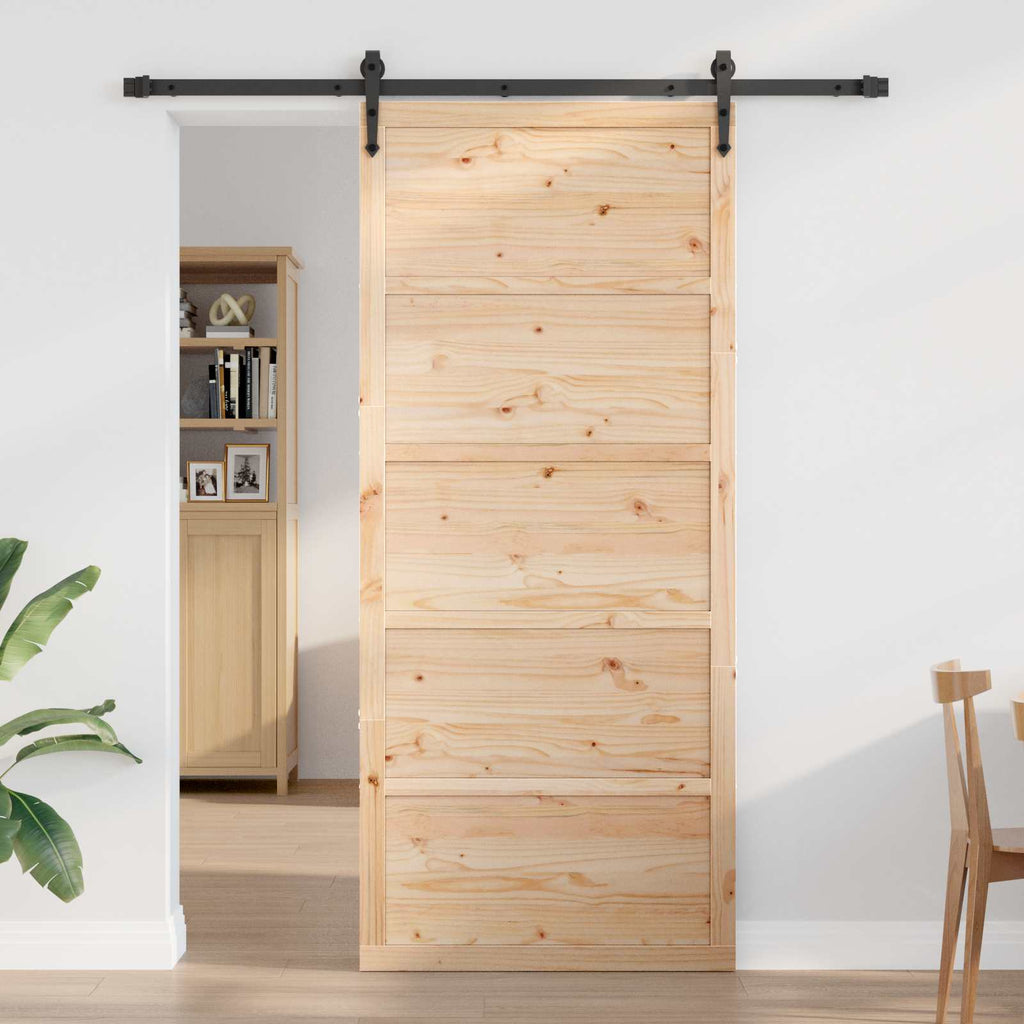Puerta Corrediza Natural 100 x 2,5 x 208 cm
