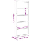 Puerta Corrediza Natural 100 x 2,5 x 208 cm