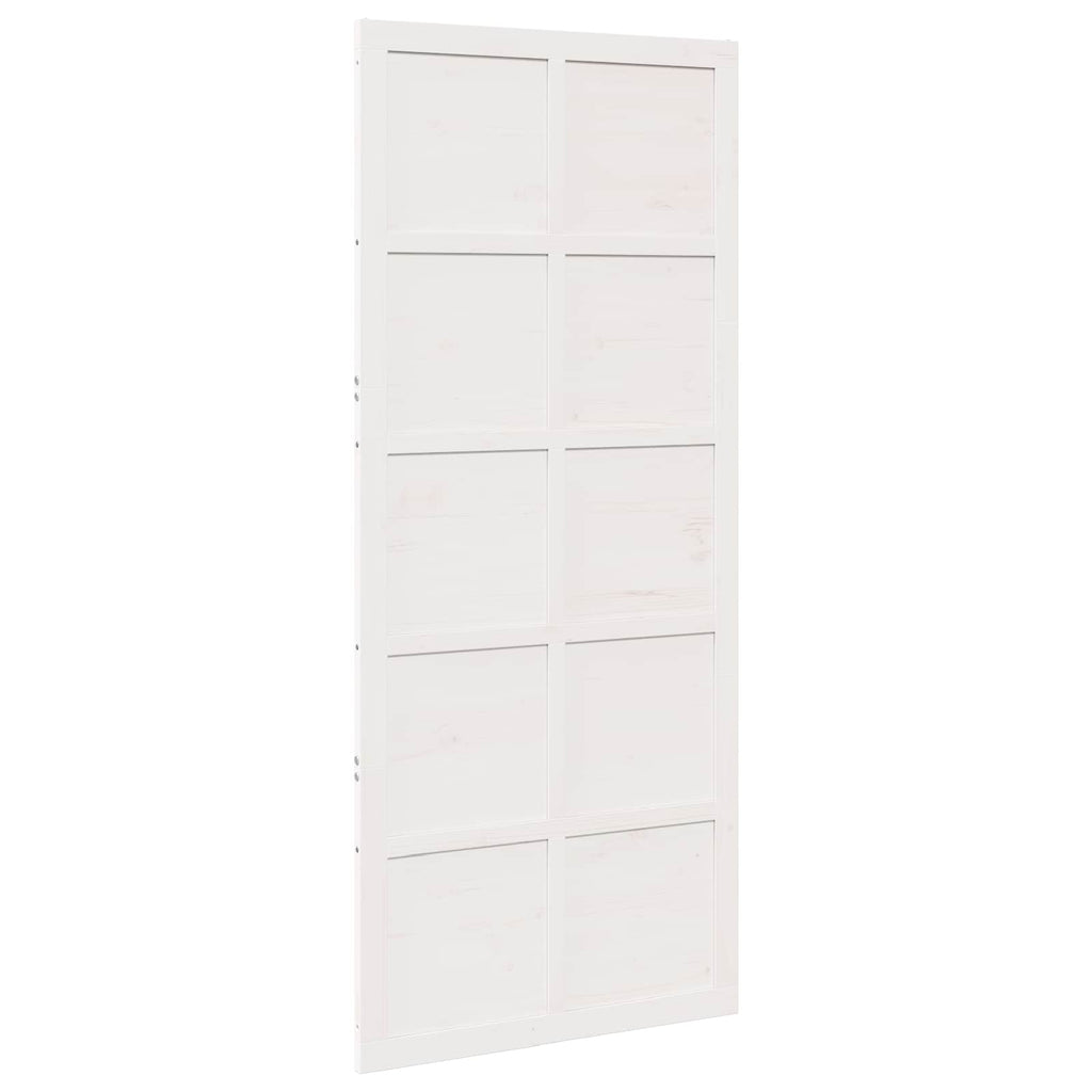 Puerta Corrediza 100 x 2,5 x 208 cm Madera de Pino Maciza