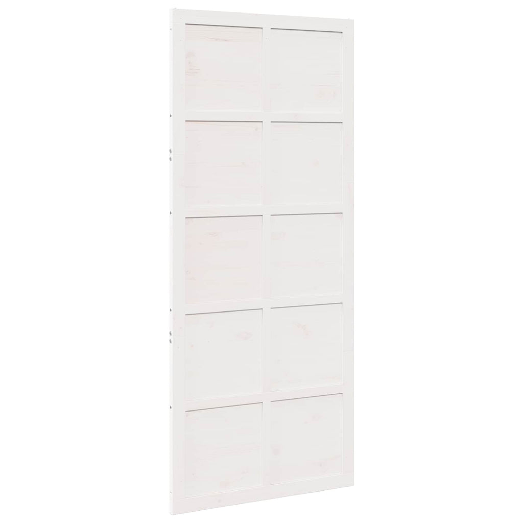 Puerta Corrediza 100 x 2,5 x 208 cm Madera de Pino Maciza