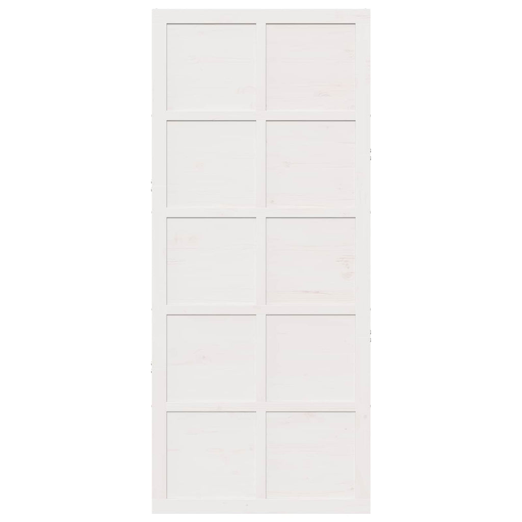 Puerta Corrediza 100 x 2,5 x 208 cm Madera de Pino Maciza