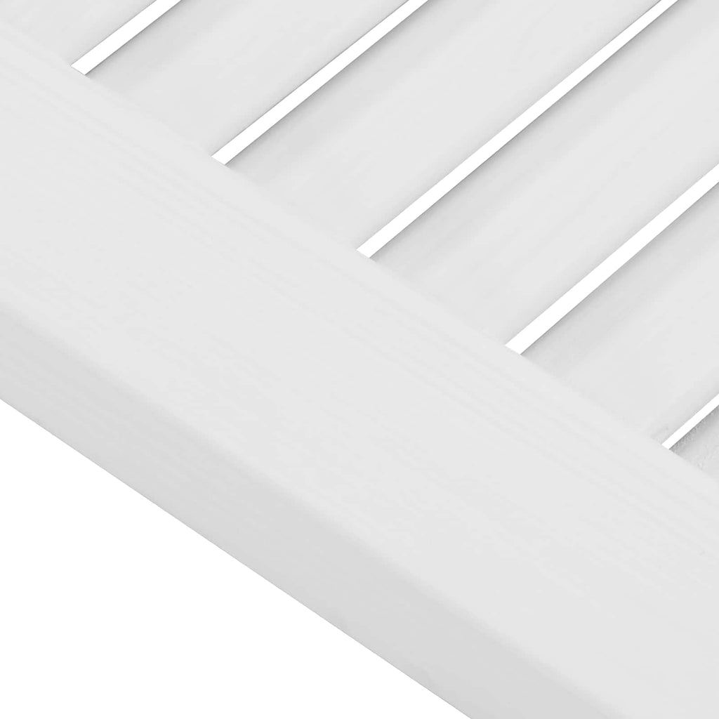 Puertas batientes 2 pcs Blanco Madera de Pino Maciza
