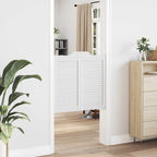 Puertas batientes 2 pcs Blanco Madera de Pino Maciza