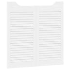 Puertas batientes 2 pcs Blanco Madera de Pino Maciza