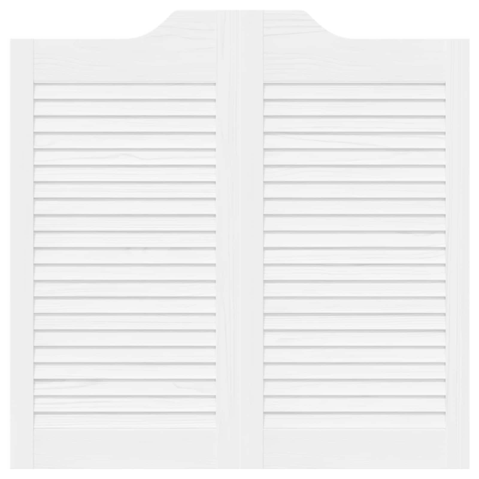 Puertas batientes 2 pcs Blanco Madera de Pino Maciza
