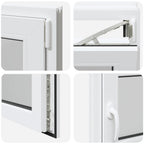 Ventana de sótano RISOR 100 x 50 cm PVC y vidrio Blanco