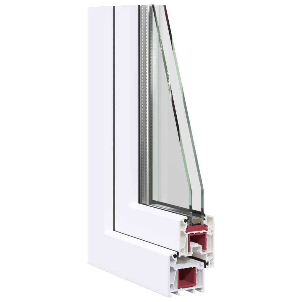 Ventana de sótano RISOR 100 x 50 cm PVC y vidrio Blanco