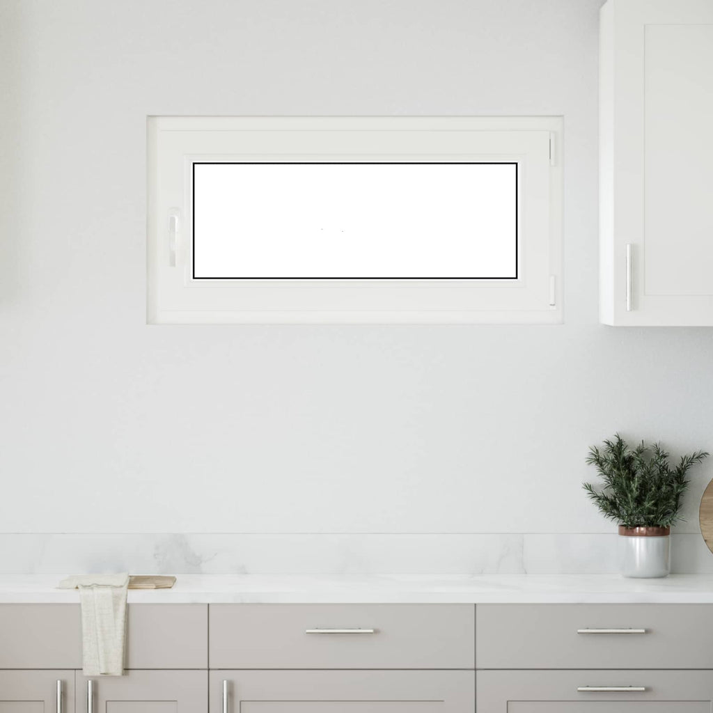 Ventana de sótano RISOR 100 x 50 cm PVC y vidrio Blanco