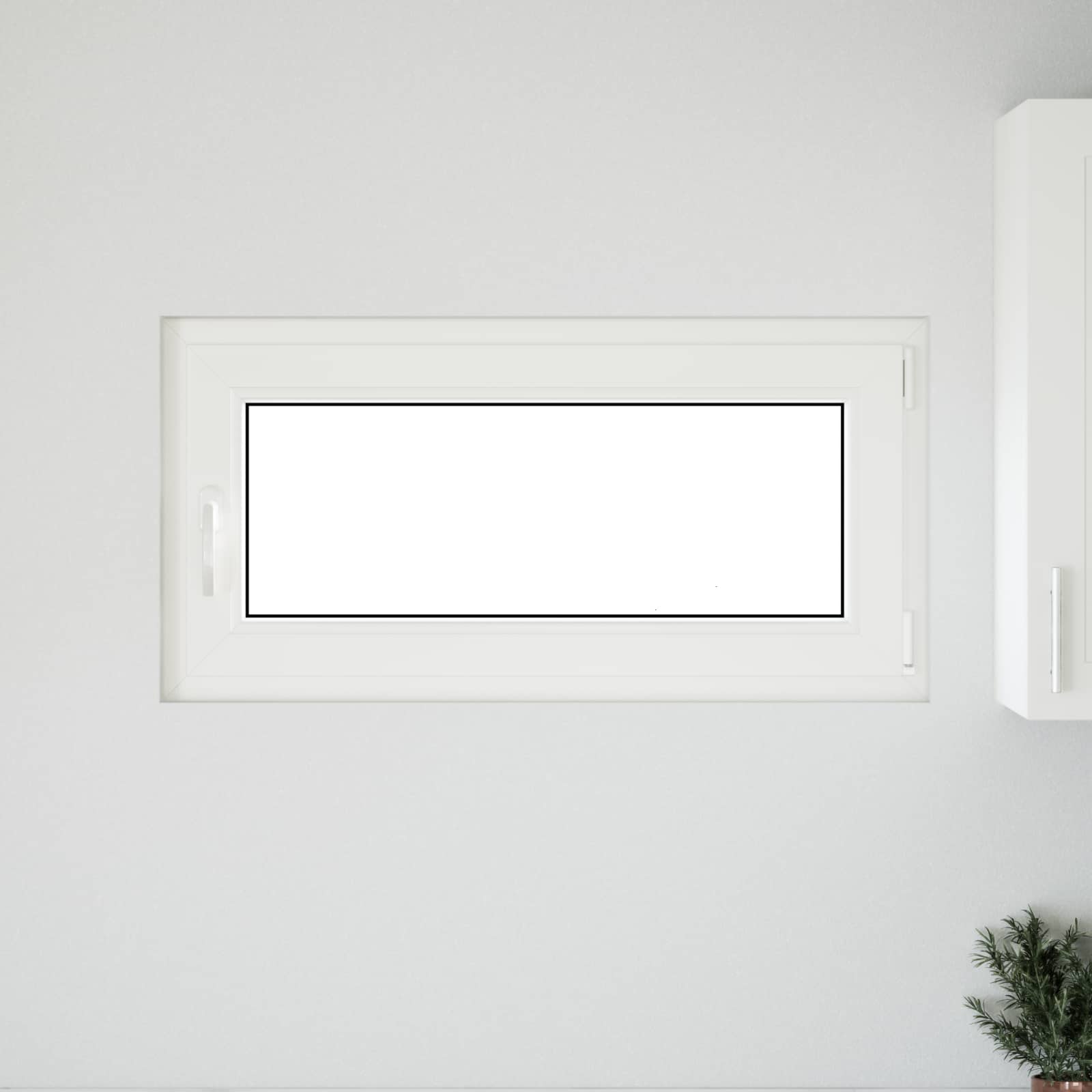 Ventana de sótano RISOR 100 x 50 cm PVC y vidrio Blanco