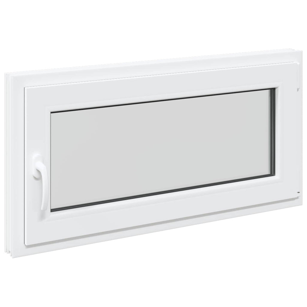 Ventana de sótano RISOR 100 x 50 cm PVC y vidrio Blanco