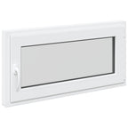 Ventana de sótano RISOR 100 x 50 cm PVC y vidrio Blanco