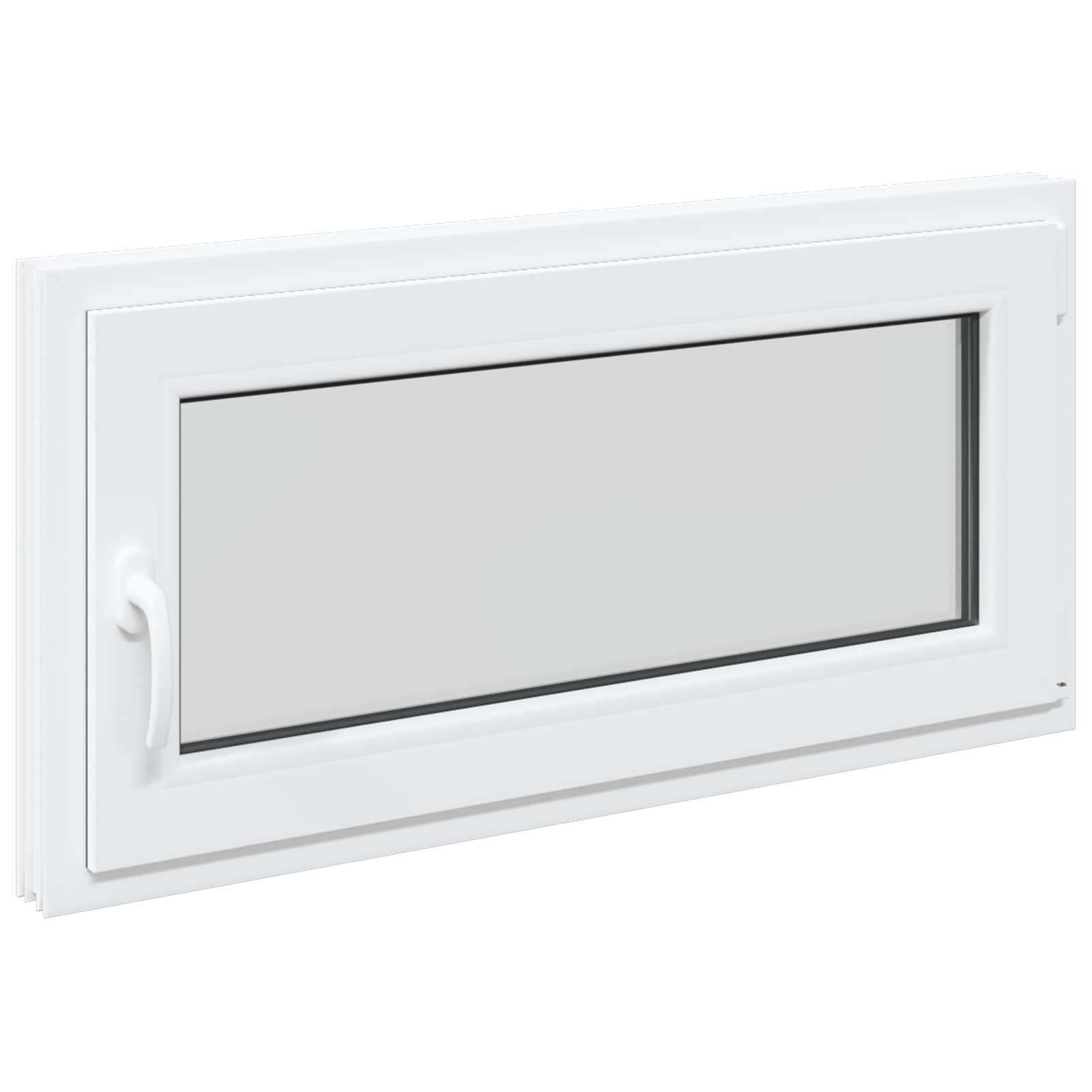 Ventana de sótano RISOR 100 x 50 cm PVC y vidrio Blanco