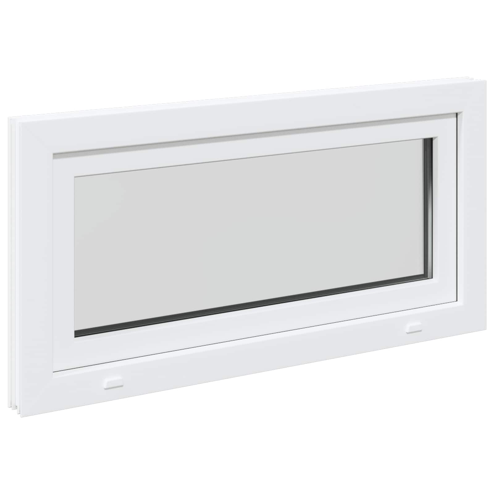 Ventana de sótano RISOR 100 x 50 cm PVC y vidrio Blanco