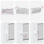 Ventana de sótano RISOR 100 x 50 cm PVC y vidrio Blanco