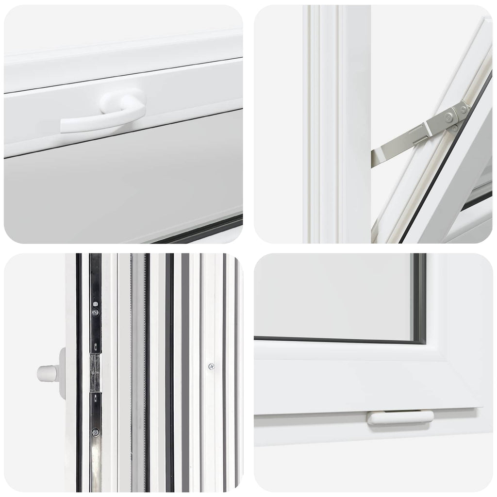 Ventana de sótano RISOR 100 x 40 cm PVC y vidrio Blanco