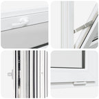 Ventana de sótano RISOR 100 x 40 cm PVC y vidrio Blanco