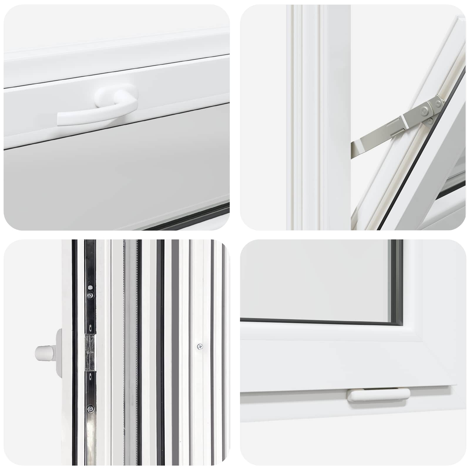 Ventana de sótano RISOR 100 x 40 cm PVC y vidrio Blanco