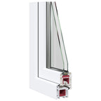 Ventana de sótano RISOR 100 x 40 cm PVC y vidrio Blanco