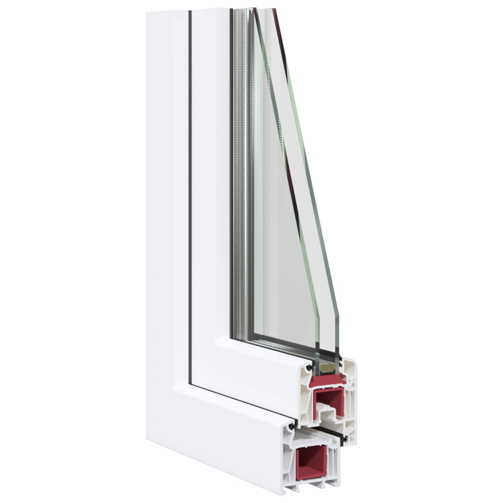 Ventana de sótano RISOR 100 x 40 cm PVC y vidrio Blanco