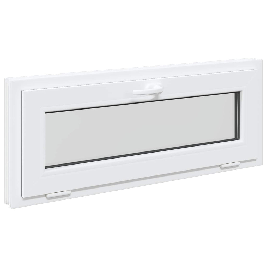 Ventana de sótano RISOR 100 x 40 cm PVC y vidrio Blanco