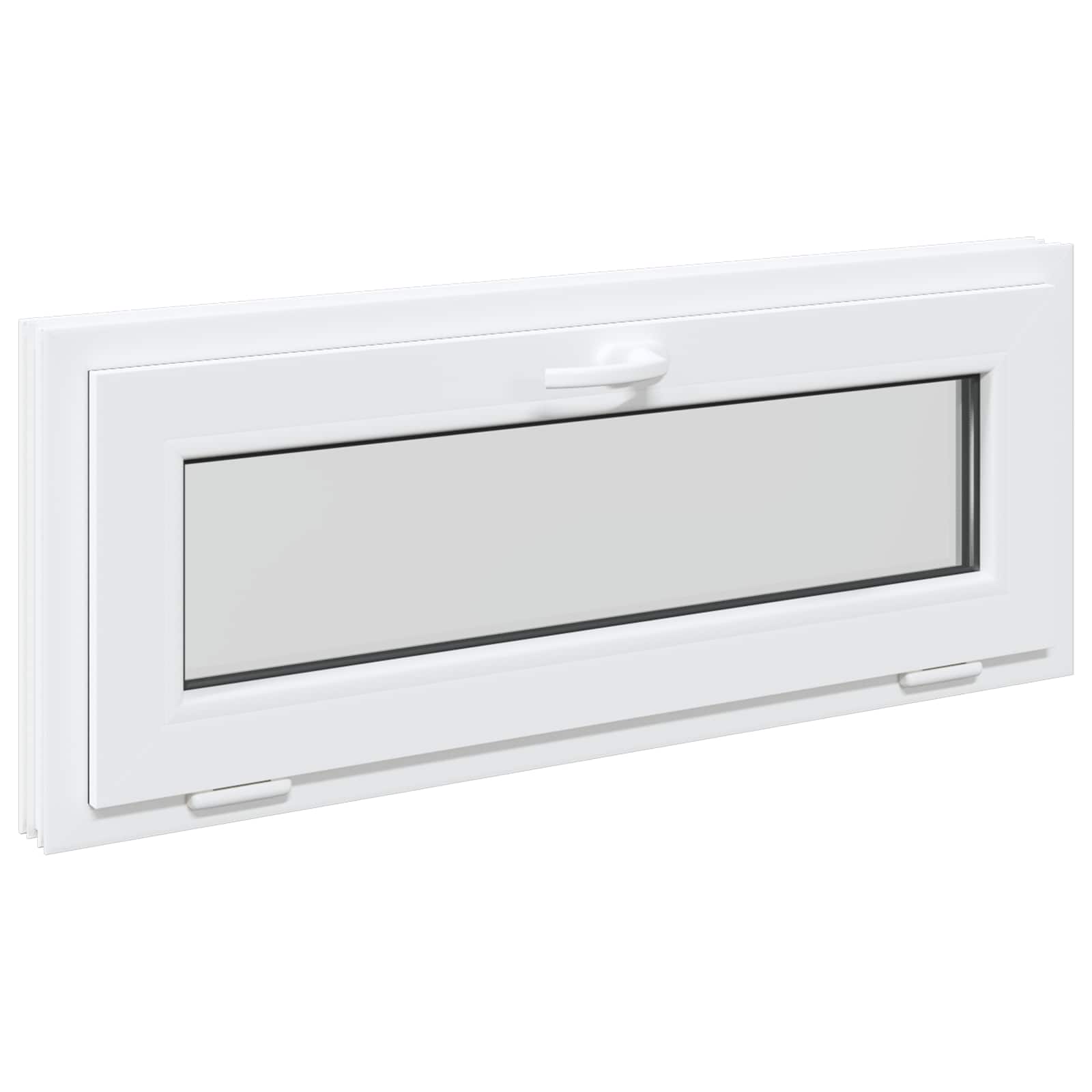 Ventana de sótano RISOR 100 x 40 cm PVC y vidrio Blanco