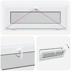 Ventana de sótano RISOR 100 x 40 cm PVC y vidrio Blanco
