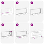 Ventana de sótano RISOR 100 x 40 cm PVC y vidrio Blanco