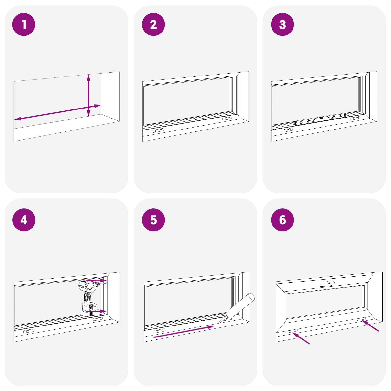 Ventana de sótano RISOR 100 x 40 cm PVC y vidrio Blanco